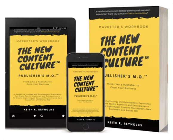 The New Content Culture - Publisher's M.O. book in electronic and print editions.
